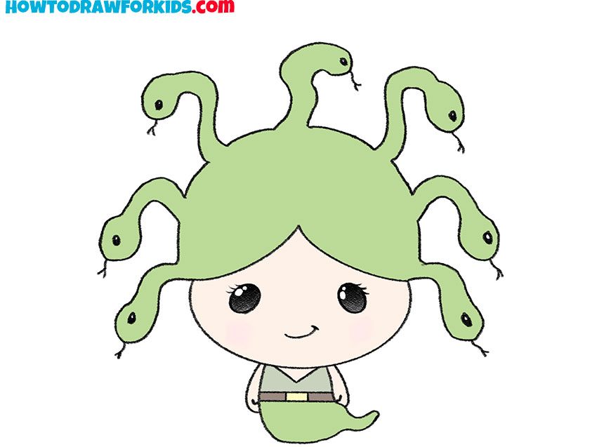 How to Draw Medusa Easy Drawing Tutorial For Kids