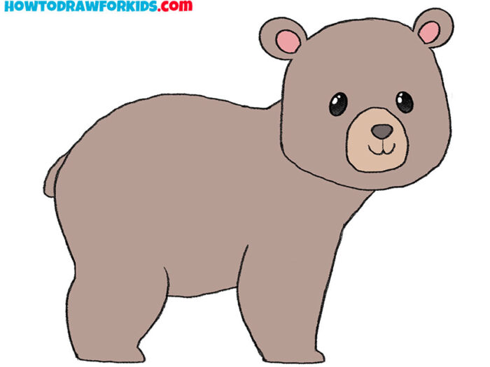 simple bear drawing lesson