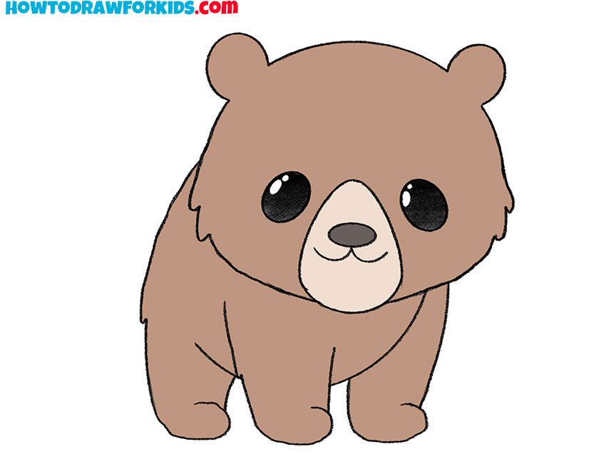 How to Draw a Grizzly Bear Easy Drawing Tutorial For Kids