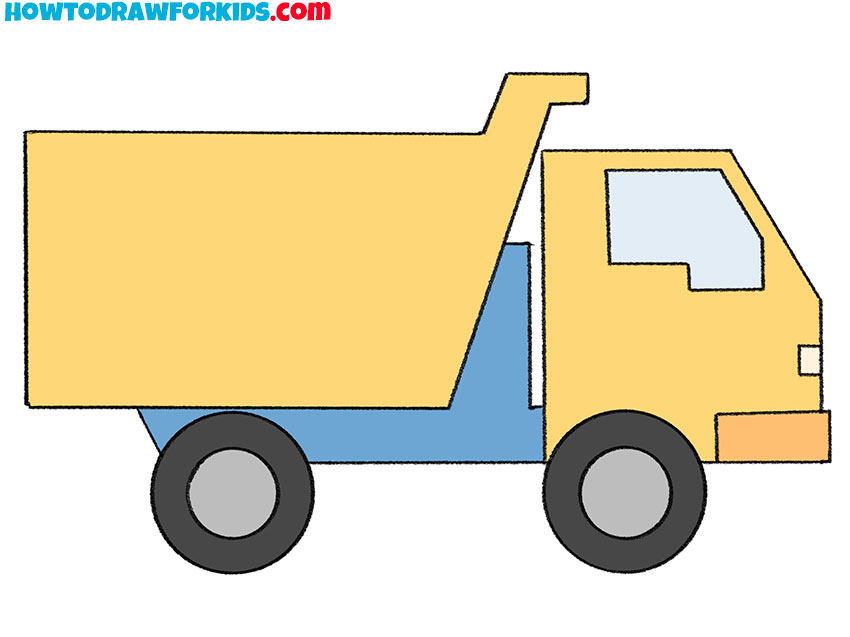 How to Draw a Simple Truck - Easy Drawing Tutorial For Kids