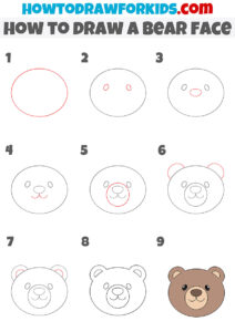 How to Draw a Bear Face - Easy Drawing Tutorial For Kids