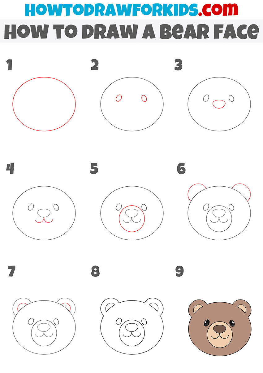 How To Draw A Bear Step By Step - 19 Easy Steps!