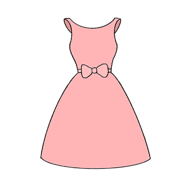 How to Draw a Dress Step by Step - Easy Drawing Tutorial For Kids