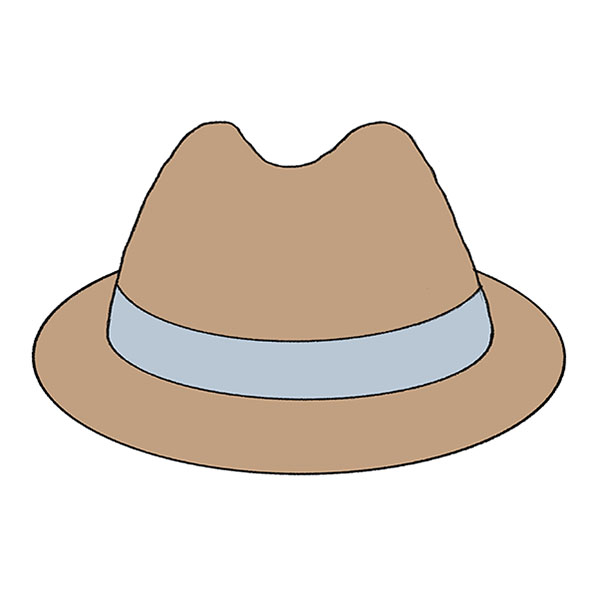 How to Draw a Fedora Hat
