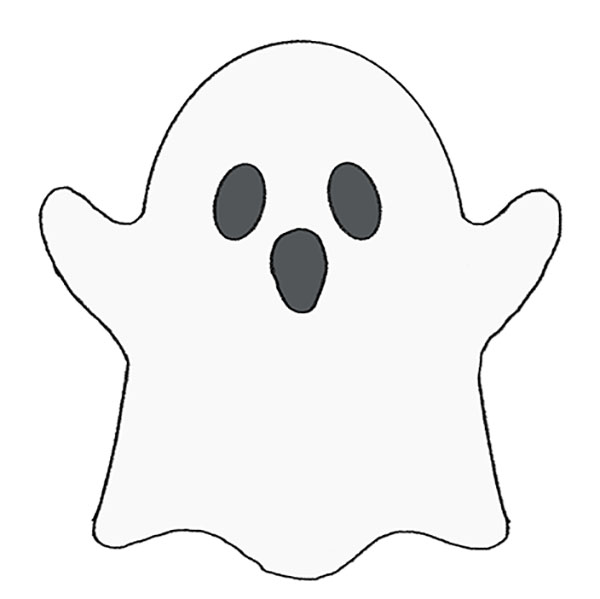 How to Draw a Ghost Step by Step Easy Drawing Tutorial For Kids