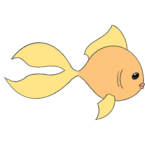 How to Draw a Goldfish - Easy Drawing Tutorial For Kids