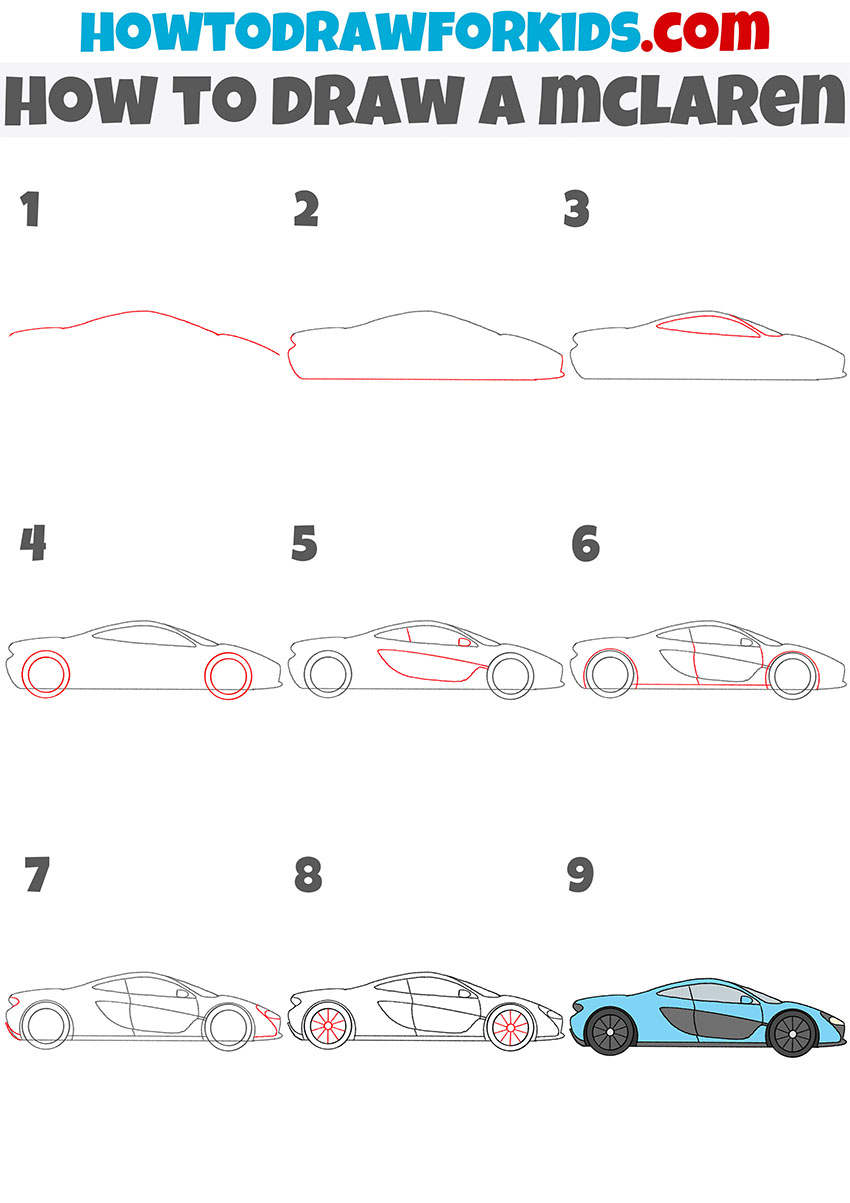 How to Draw a McLaren Easy Drawing Tutorial For Kids