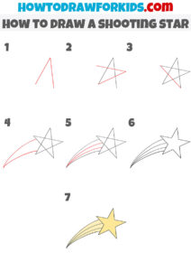 How to Draw a Shooting Star - Easy Drawing Tutorial For Kids