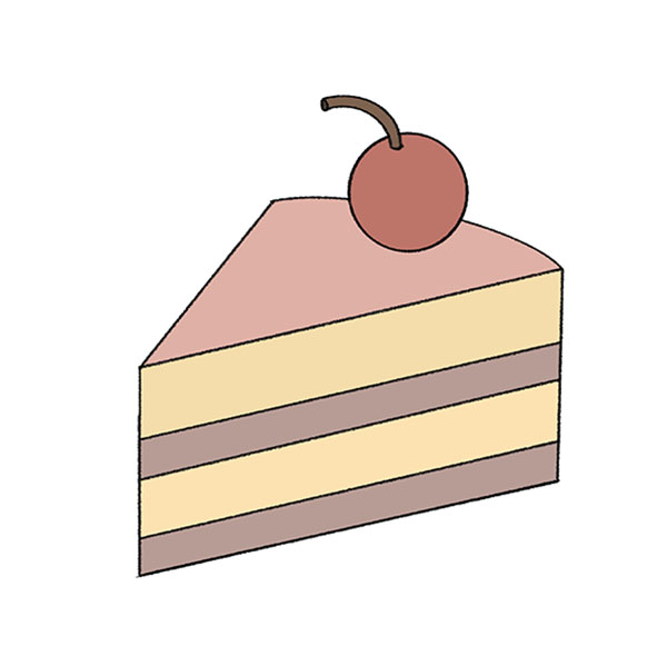 How to Draw a Slice of Cake