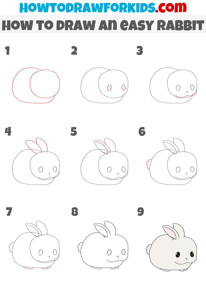 How to Draw an Easy Rabbit - Easy Drawing Tutorial For Kids