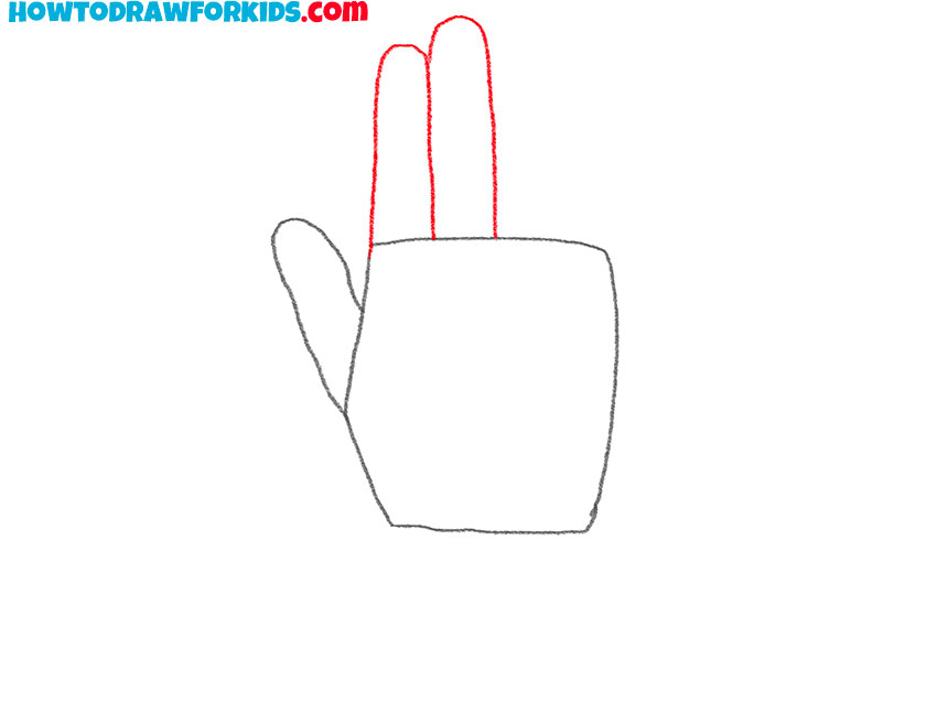 how to draw a cartoon glove