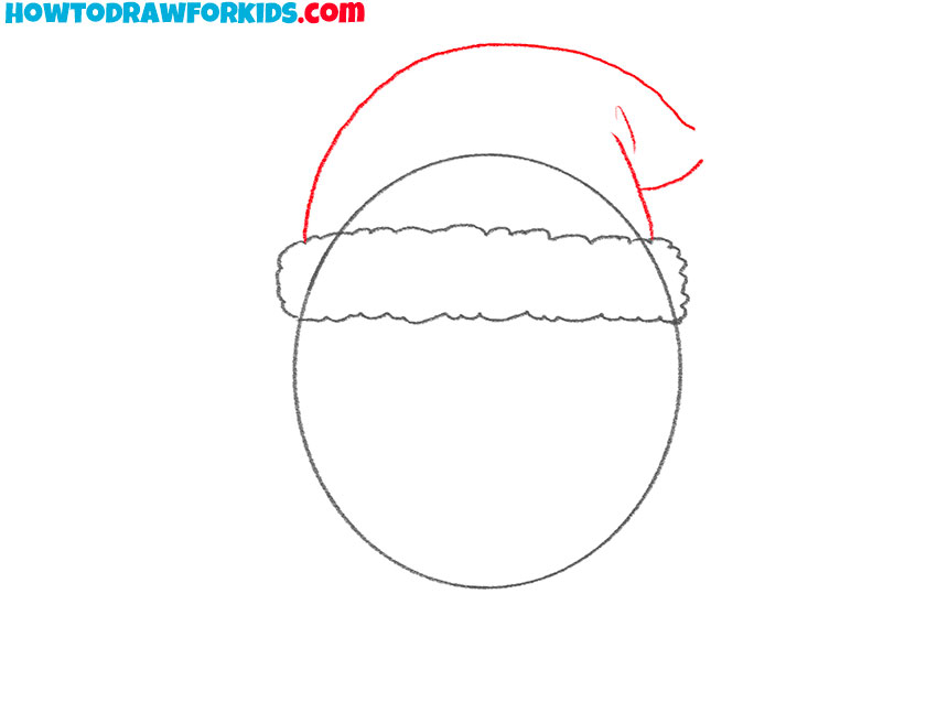 how to draw a cartoon santa face