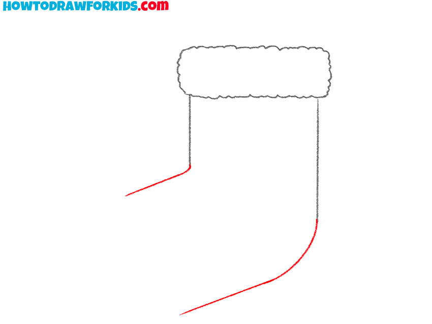 how to draw a christmas socks for kindergarten