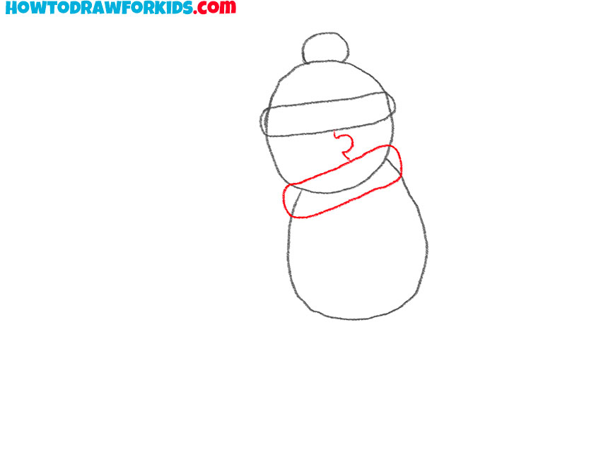 how to draw a kid sledding