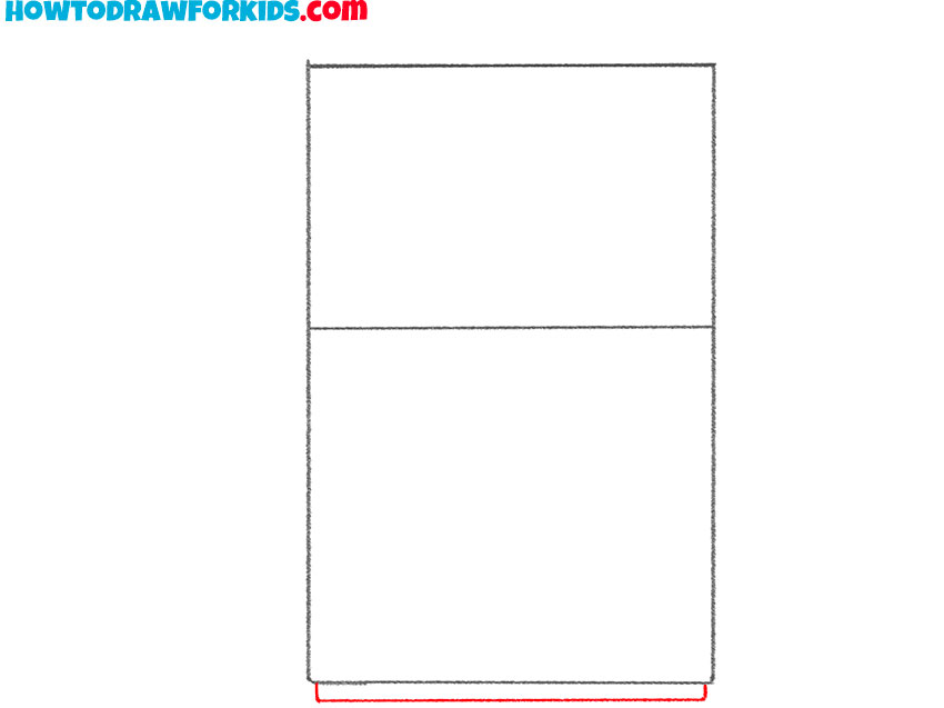 how to draw a refrigerator for kindergarten