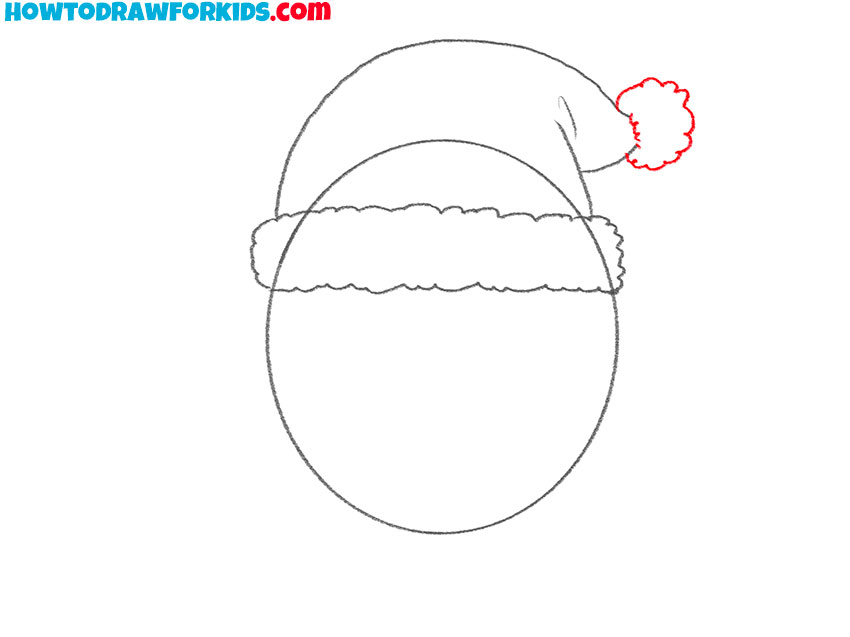 how to draw a simple santa claus face