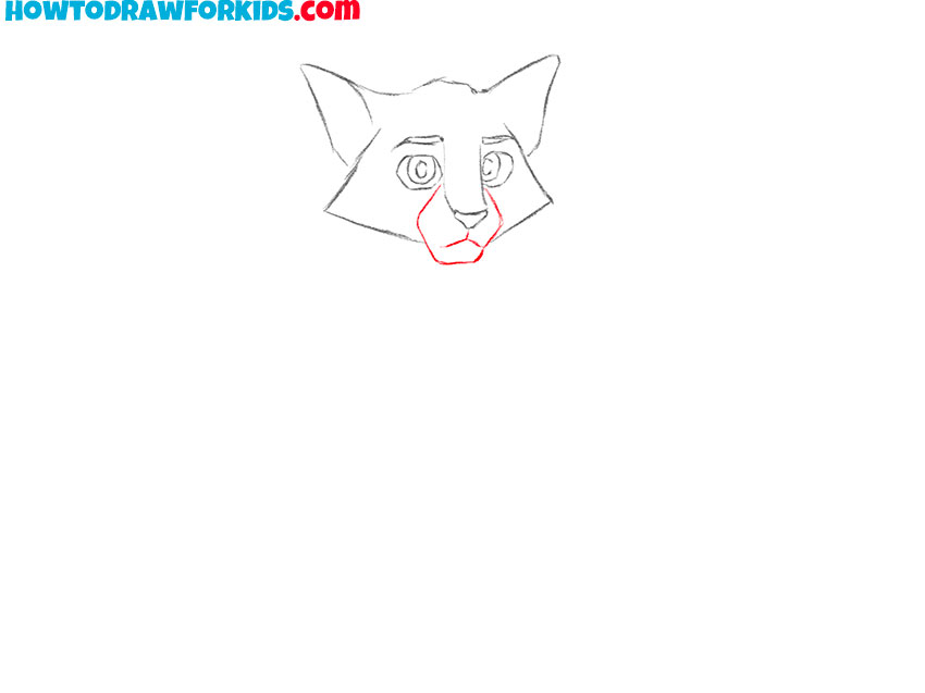 how to draw a simple warrior cat