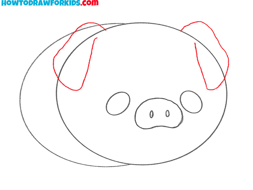 how to draw an easy cartoon pig