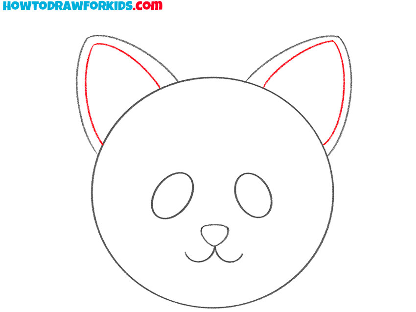 how to draw a cat face cartoon
