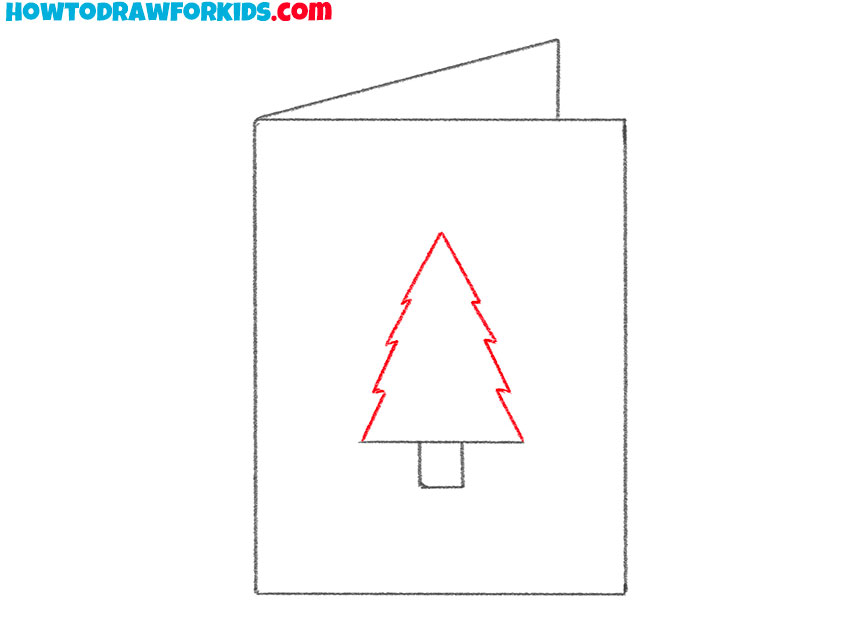 how to draw a christmas card cute