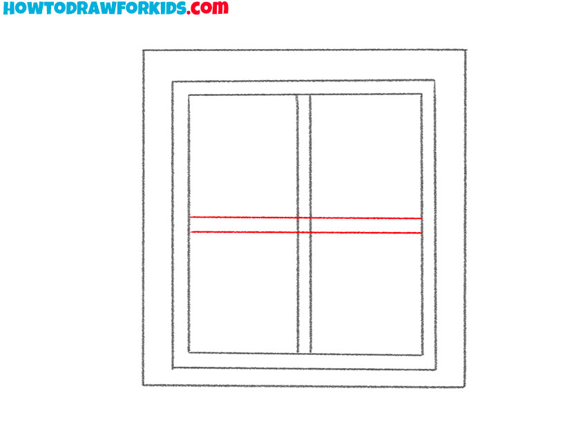 how to draw a house window