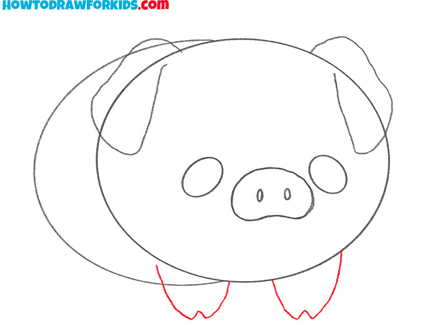 how to draw a pig cartoon for beginners