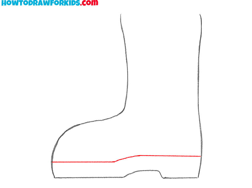 how to draw a rubber boot for kindergarten