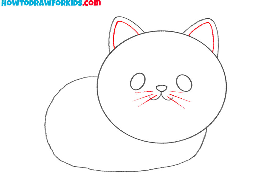 how to draw a simple cat