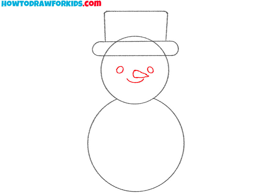 how to draw a snowman for beginners