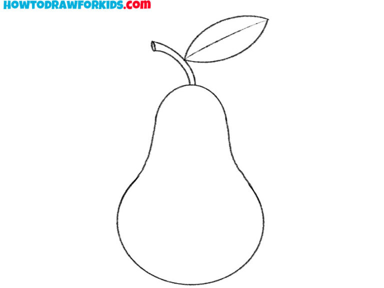 How to Draw a Pear Easy Drawing Tutorial For Kids