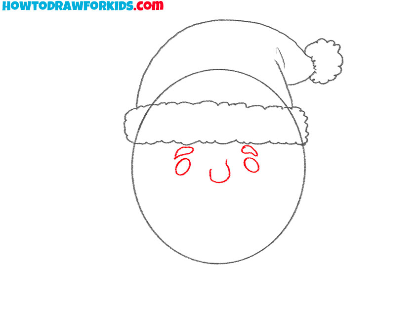 how to draw an easy santa face