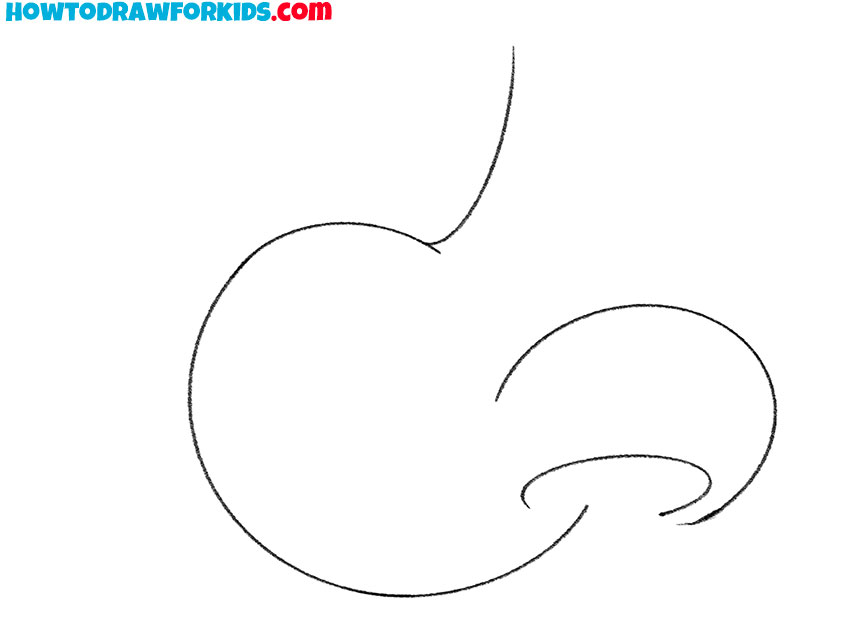 simple cartoon nose drawing for kids