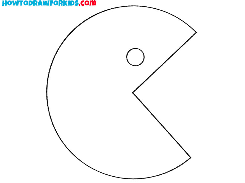 simple pacman drawing for kids