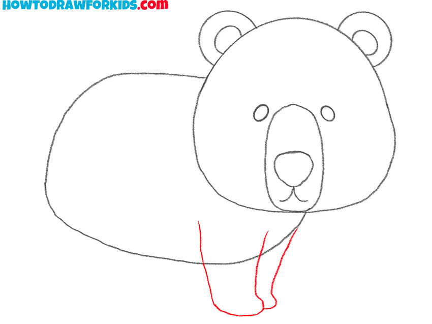 how to draw a bear realistic