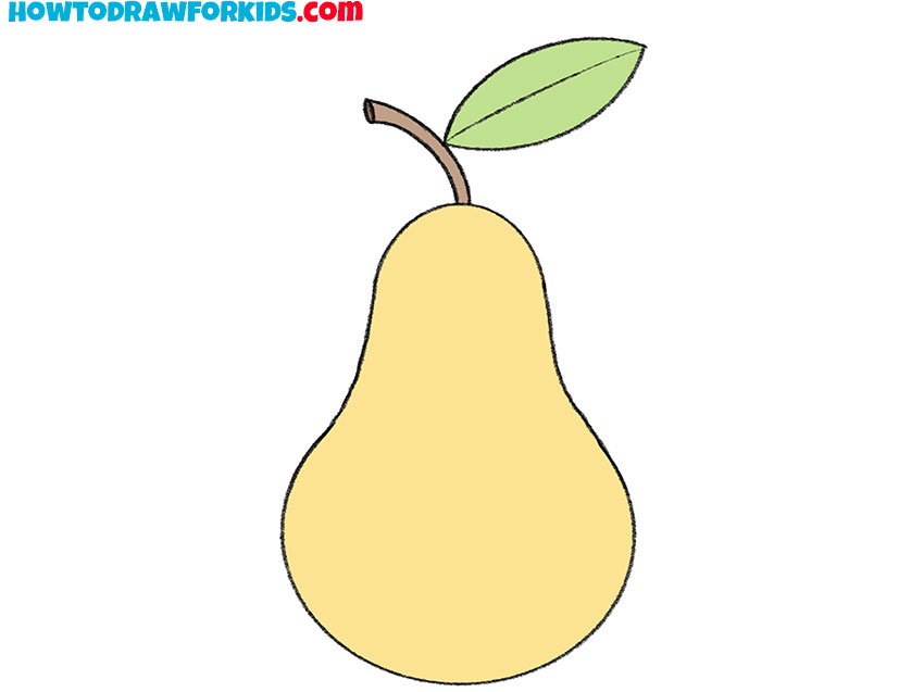 how to draw a pear