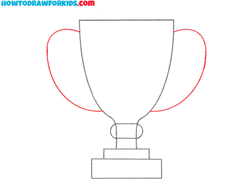 how to draw a cartoon trophy
