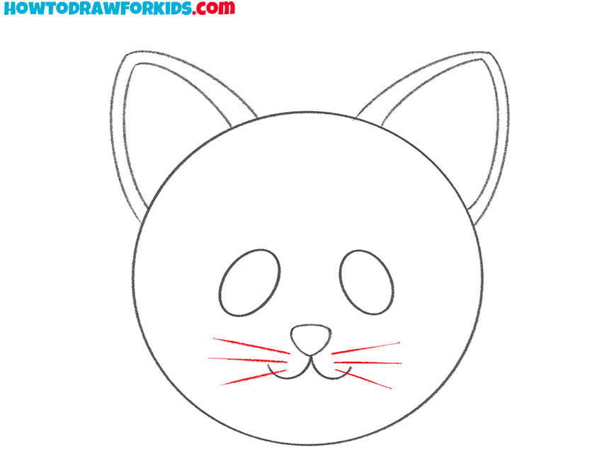 how to draw a cat face for beginners