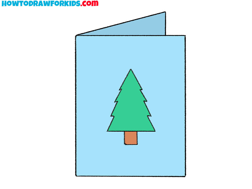 how to draw a christmas card easy