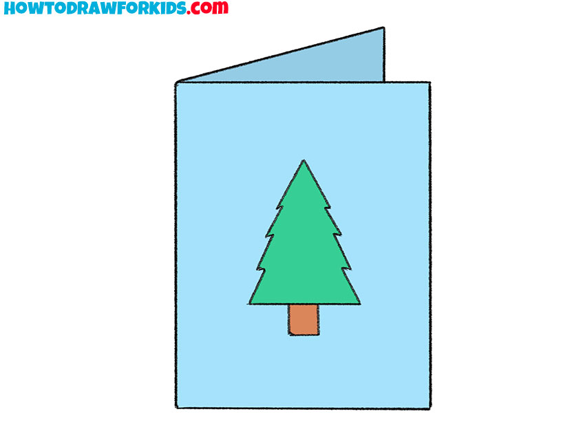 how to draw a christmas card