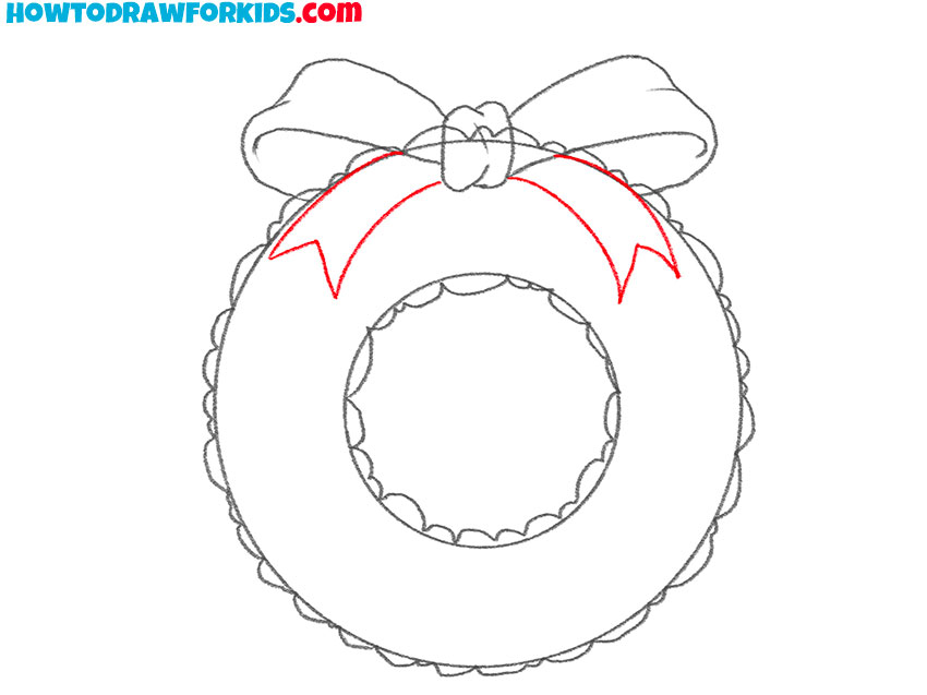 how to draw a christmas wreath for kindergarten