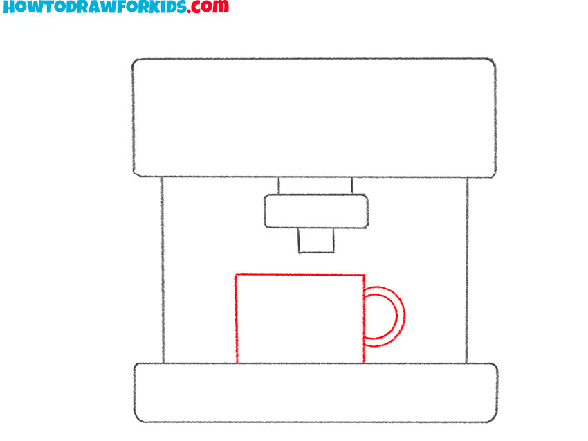 how to draw a coffee machine for kindergarten