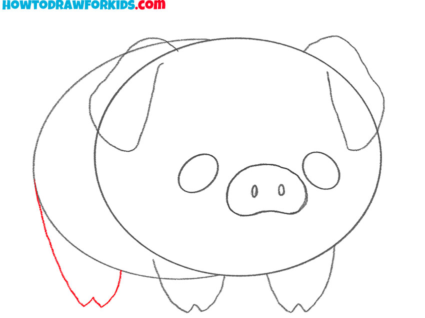 how to draw a cute pig face