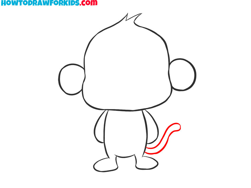 how to draw a monkey cartoon