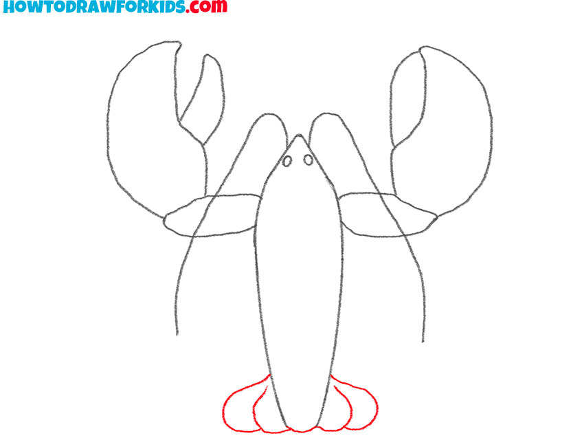 how to draw a simple lobster