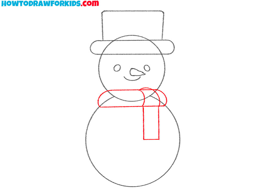 how to draw a simple snowman