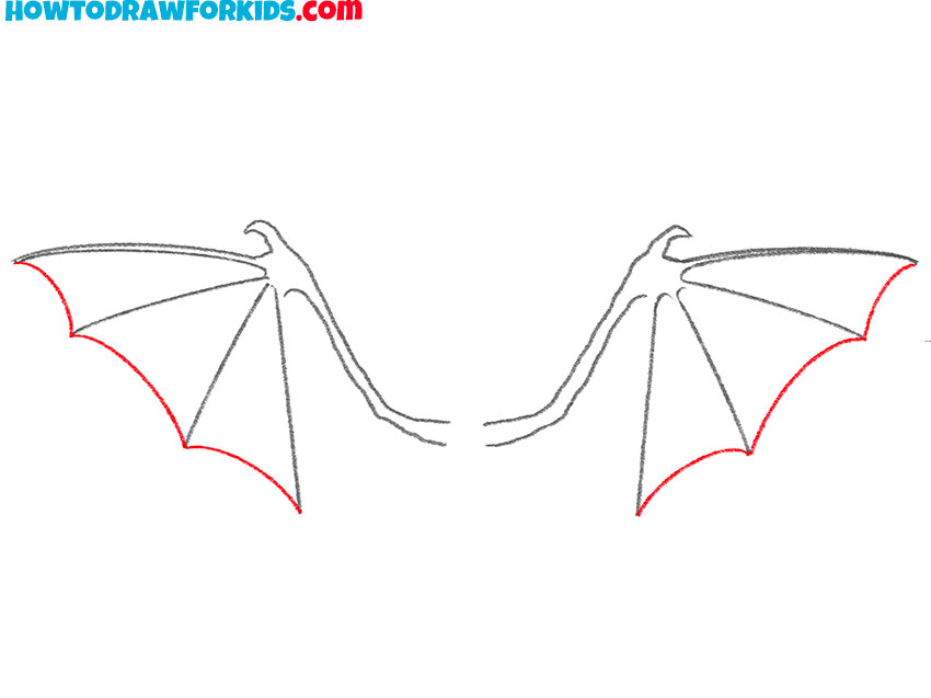 how to draw bat wings realistic