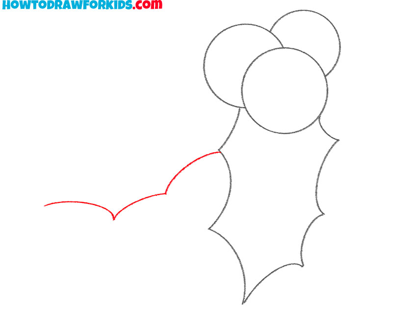 how to draw mistletoe for kindergarten