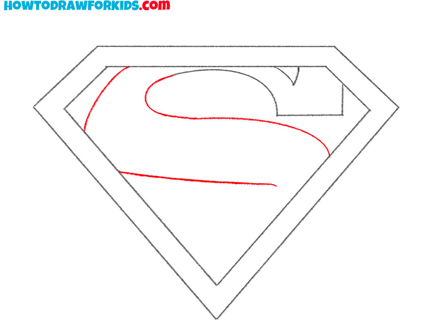 superman logo drawing for kids
