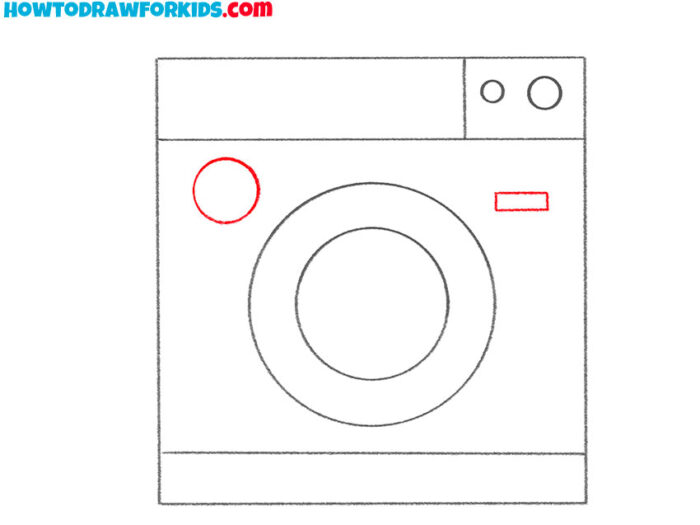 How to Draw a Washing Machine Easy Drawing Tutorial For Kids