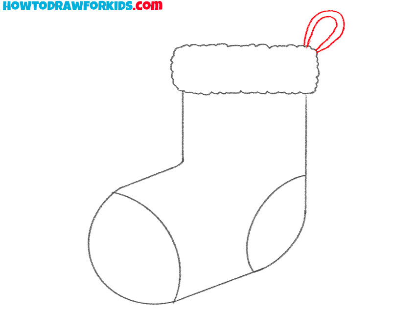 christmas sock drawing for beginners